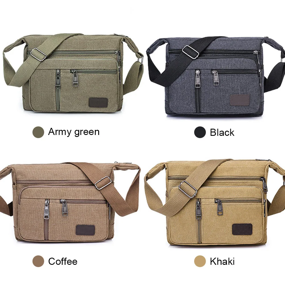 

Men Canvas Bag Casual Travel Men Durable Crossbody Messenger Bags for Camping Hiking Trip MUG88