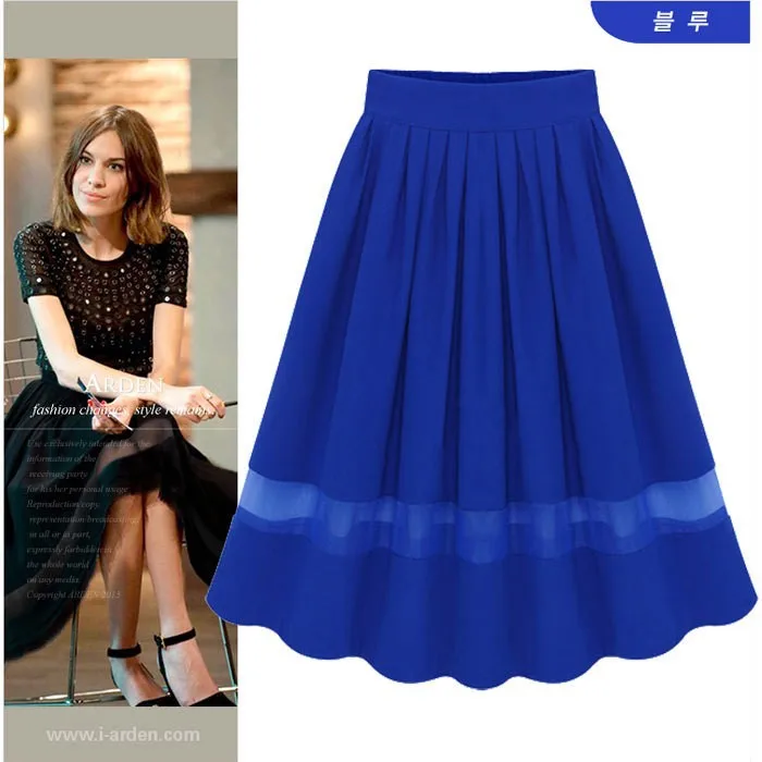 Solid Chiffon Skirt (7)