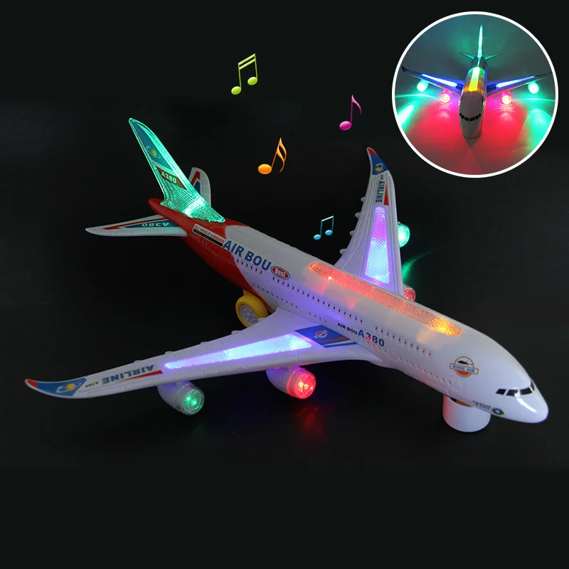 New Light Music universal air a380 Plane Model Flashing Sound Electric