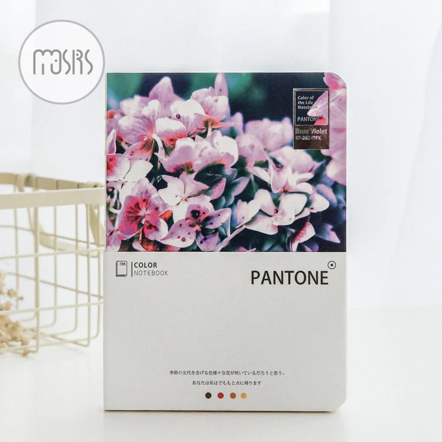 PANTONE Японский милый цветной четырехсезонный цветочный блокнот 4 внутренних дизайна чертежный планировщик повесток сетки Дневник Школьные подарки - Цвет: 1 pc