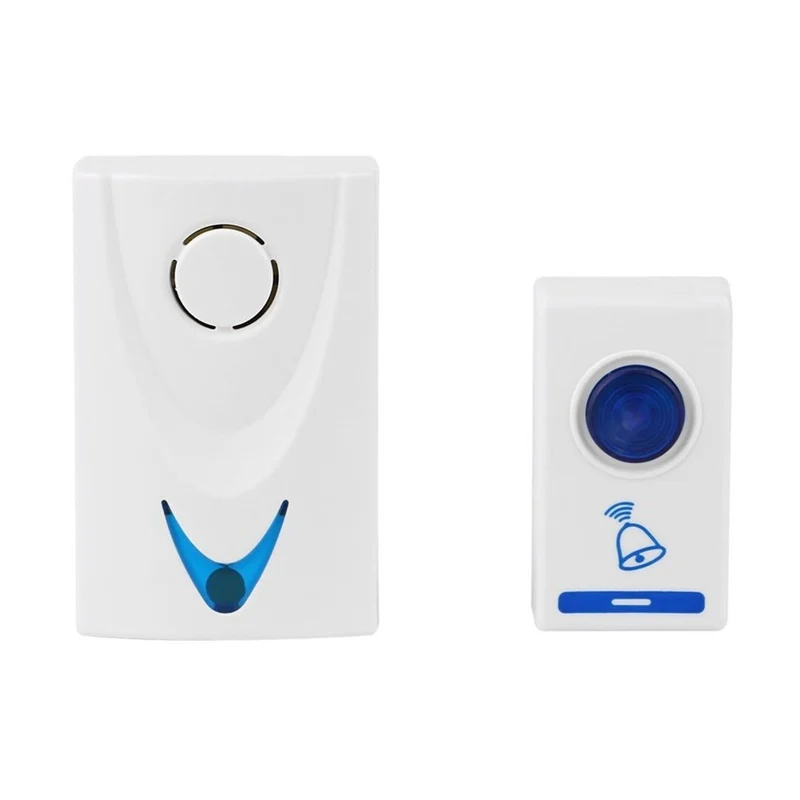 

DC3V LED Wireless Chime Doorbell Battery Powered 32 Tune Songs 1 Remote Control 1 Wireless Doorbell Door Bell