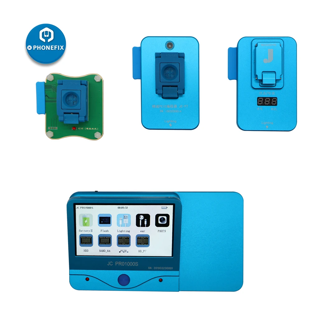 

PHONEFIX JC Pro1000S NAND Programmer HDD SN Read Write Repair Tools for iPhone 4 5 6 7 8 X for iPad 2 3 4 5 6 Air 12 Mini 1234