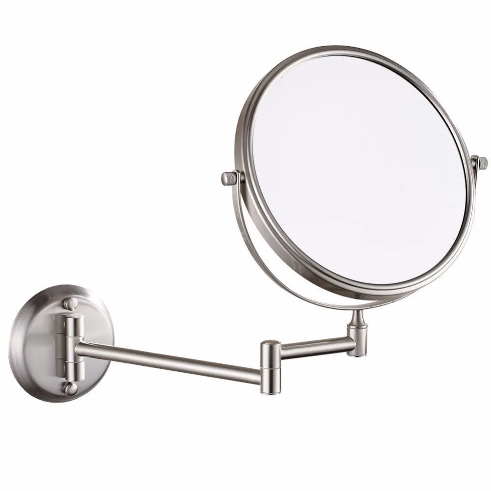 Hotel Bathroom Extended Wall Makeup Mirror with 10X Magnification for