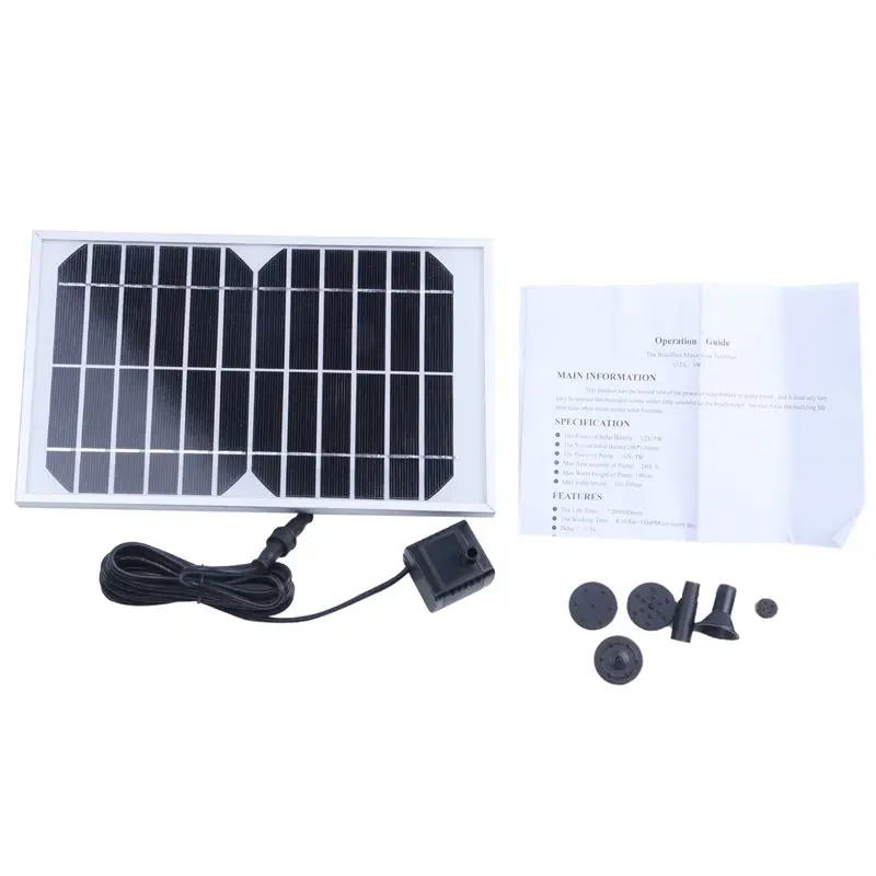 

Solar Energy Water Pump Panel for Fountain Pond 12V 500L / H