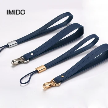

IMIDO Blue Genuine Leather Strap for bags Clutch Replacement Strap Bag Hand Belt Accessory Handbags Men Women Designer STP089