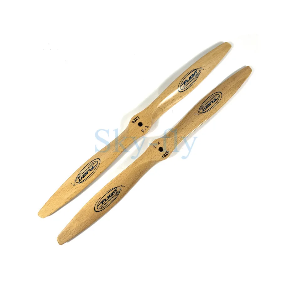 

Sky-fly 13*6 Wooden Propeller CW CCW Tracter Pusher Prop For Fixed Wing RC Airplane Model Aircraft