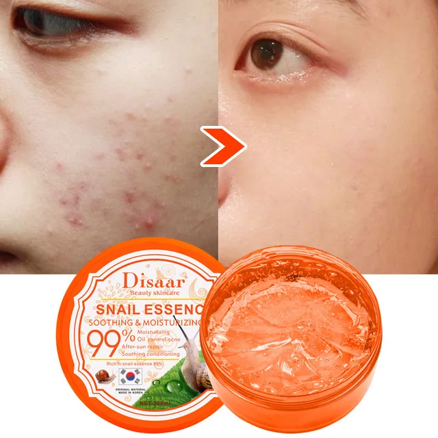 Disaar Snail Cream Aloe Vera Gel Soothing Skin Care Remover Acne Anti