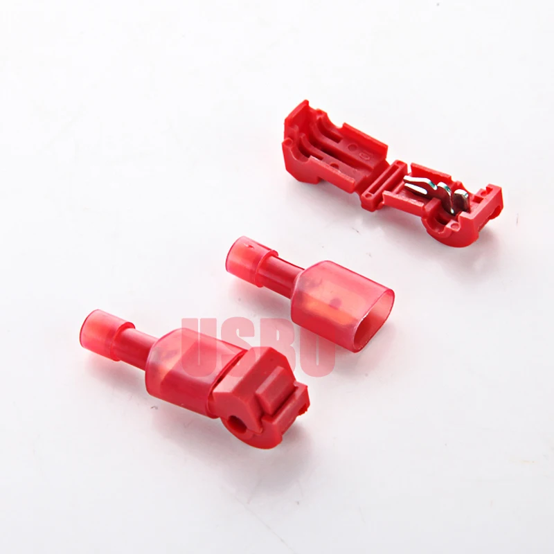 

Red Wire Connecting Terminal 10A Quick Break Free Wire Connector Non Destructive Tap Connection Clamp Wire Clip