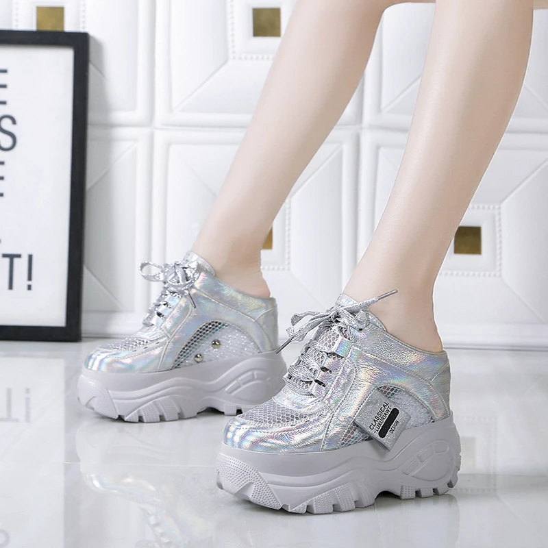

Women Slippers 11CM Wedge Heel Casual Shoes Summer High Platform Sneakers Beach Flip Flops High Heel Slippers Woman Sandals B132