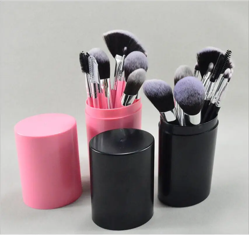 

New 12 makeup brush cylinder set brush set blush brush full set of beauty tools