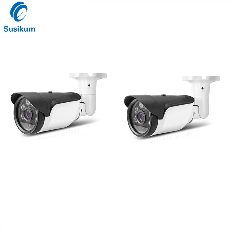 

2Pcs 2MP 4MP Plastic Indoor Bullet AHD Camera 3.6mm Lens OSD Menu IR Night Vision Analog Home Video Camera