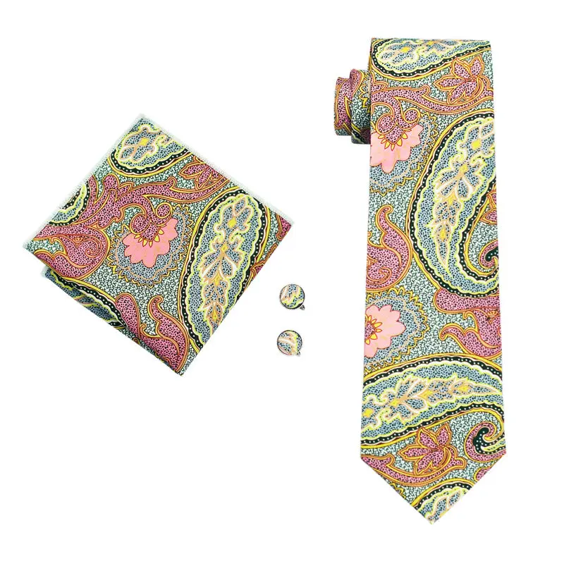 LS-1282 2018 Барри. ван Для мужчин печати галстук розовый 8,5 см галстук галстуки Hanky запонки дропшиппинг Галстуки для Для мужчин вечерние