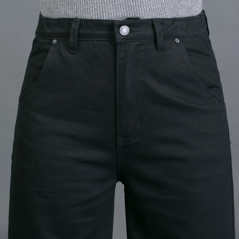 Fashion Women's Pants Slim Wide Leg Pants Mid Waist Loose Zipper Fly Full Length Trousers Women White Black Plus Size S-3XL Fashion Women's Pants Slim Wide Leg Pants Mid Waist Loose Zipper Fly Full Length Trousers Women White Black Plus Size S-3XL