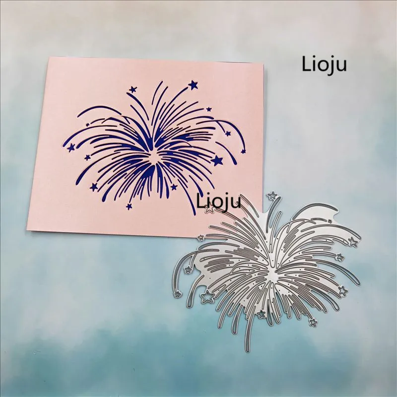 

LIOJU Star Dies Fireworks Metal Cutting Dies New 2019 Die Cut Craft Embossing Card Making Christmas DIY