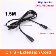 1,5 м 3,5 мм x 1,35 мм DC удлинитель питания DC Jack штекер «Мама-папа» Кабельный адаптер удлинитель шнур разъем 1,5 м