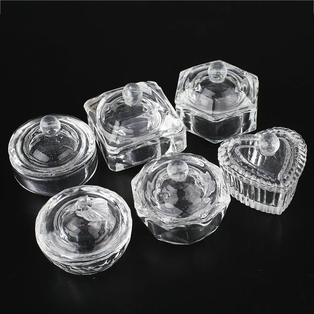 1PC Acrylic Liquid Glass Powder Dappen Dish Nail Crystal Glass Cup for Acrylic Nail Art Transparent Kit