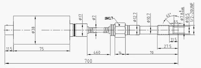 Высокотемпературный Датчик Давления Расплава PTZ125 тип шланга