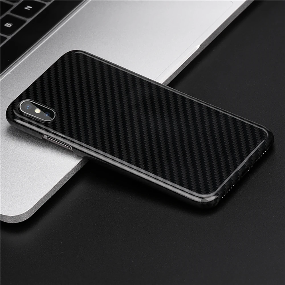 Чехол из углеродного волокна для iPhone XS Max, чехол из глянцевого арамидного волокна, роскошный супер тонкий светильник, защитный чехол для iPhone XS Max