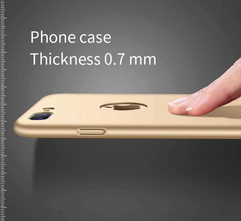 Полное покрытие Премиум супер тонкий защитный чехол Fundas для iPhone 5S 6S 6 7 8 Plus SE 5 S X Жесткий ПК шелковистый сенсорный тонкий чехол для телефона