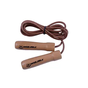 Wooden Handles Leather Jump Rope 3