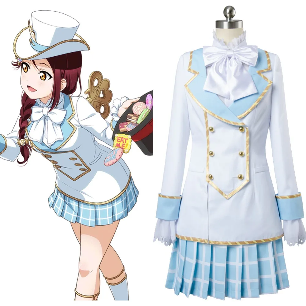 Карнавальный костюм Riko Sakurauchi с надписью Love Live Алисы для Хэллоуина|carnival costume|love live