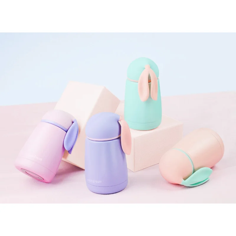 300 MLRabbit чашка термос бутылка для горячей воды Термокружка детская Милая вакуумная термофляга детский стакан термос чашка из нержавеющей