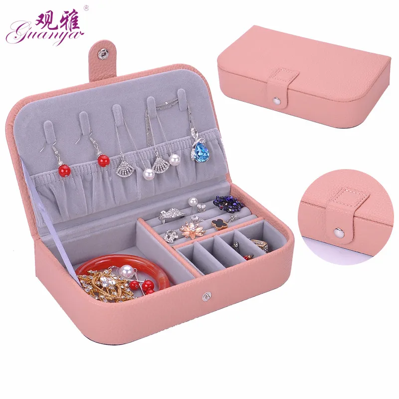 

2019 New Style European Princess Factory Direct High-grade PU Leather Jewelry Box Jewelry Storage Box 5 Color Wholesale