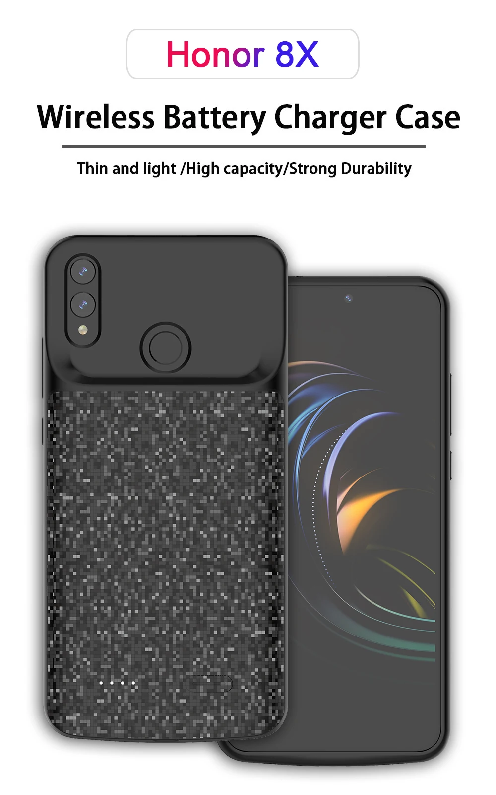 

Portable Battery Phone Case for Huawei Honor 8X Charging Case External Packup 5000mah Power Bank Soft TPU Cover Charger Case