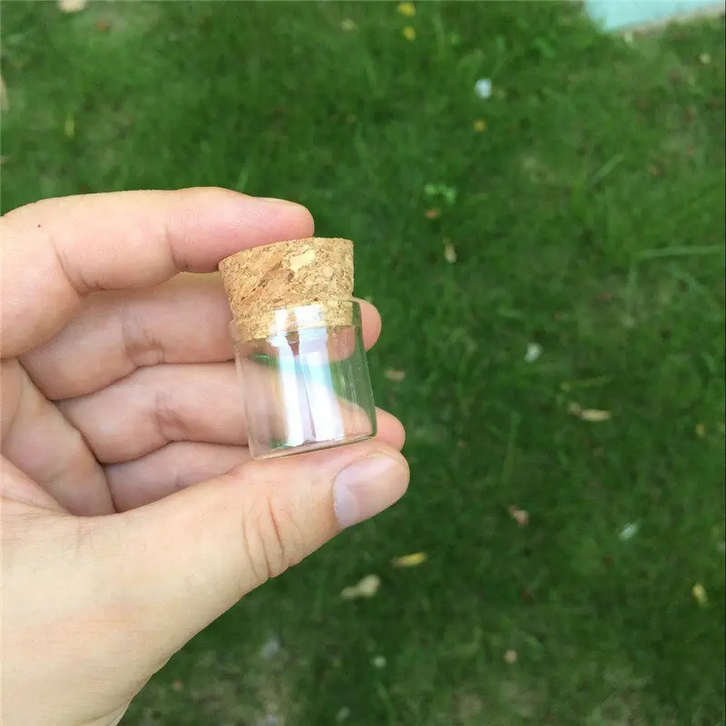 

5ml Small Glass Vials Jars In Vitro Bottle With Corks Stopper Empty Glass Transparent Mason Jars Bottles 100pcs Free Shipping