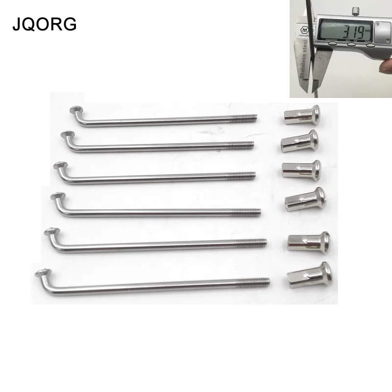

JQORG 10G Spokes Diameter 3.2mm Motorcycle Spokes J-bend SUS304 Material Electric Motorcycle Wheel Spokes Length Range 165-280mm