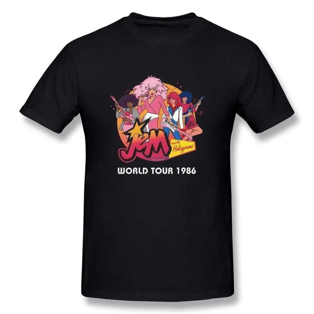 Hsuail Для Мужчин's Jem And The Holograms футболка с принтом героев мультфильма мужчин