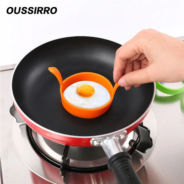 

1 PCS Portable Food Grade Silica Gel Fried Egg Mould High Temperature Resistant Microwave tools color random