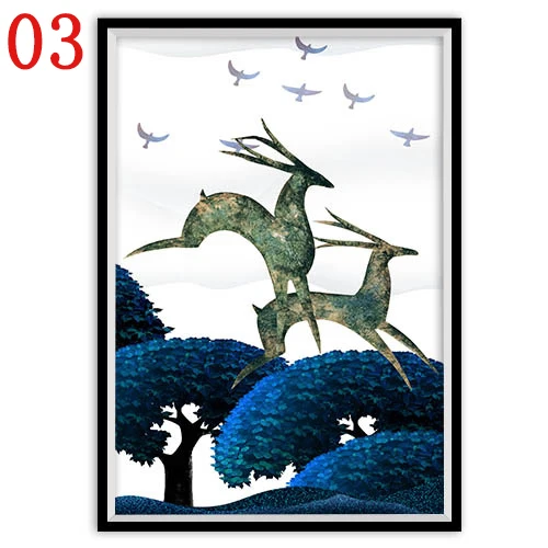 Printing-Art-Nordic-Canvas-Paintings-Fashion-Posters-Animals-Deer-Bird-Tree-Landscape-Pictures-Decoration-Home-Living (5)