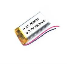 Bateria de polímero 500 mah 3.7 v 702035, alto-falante inteligente com bateria de íon de lítio para dvr, gps, frete grátis mp3,mp4, telefone celular, alto-falante