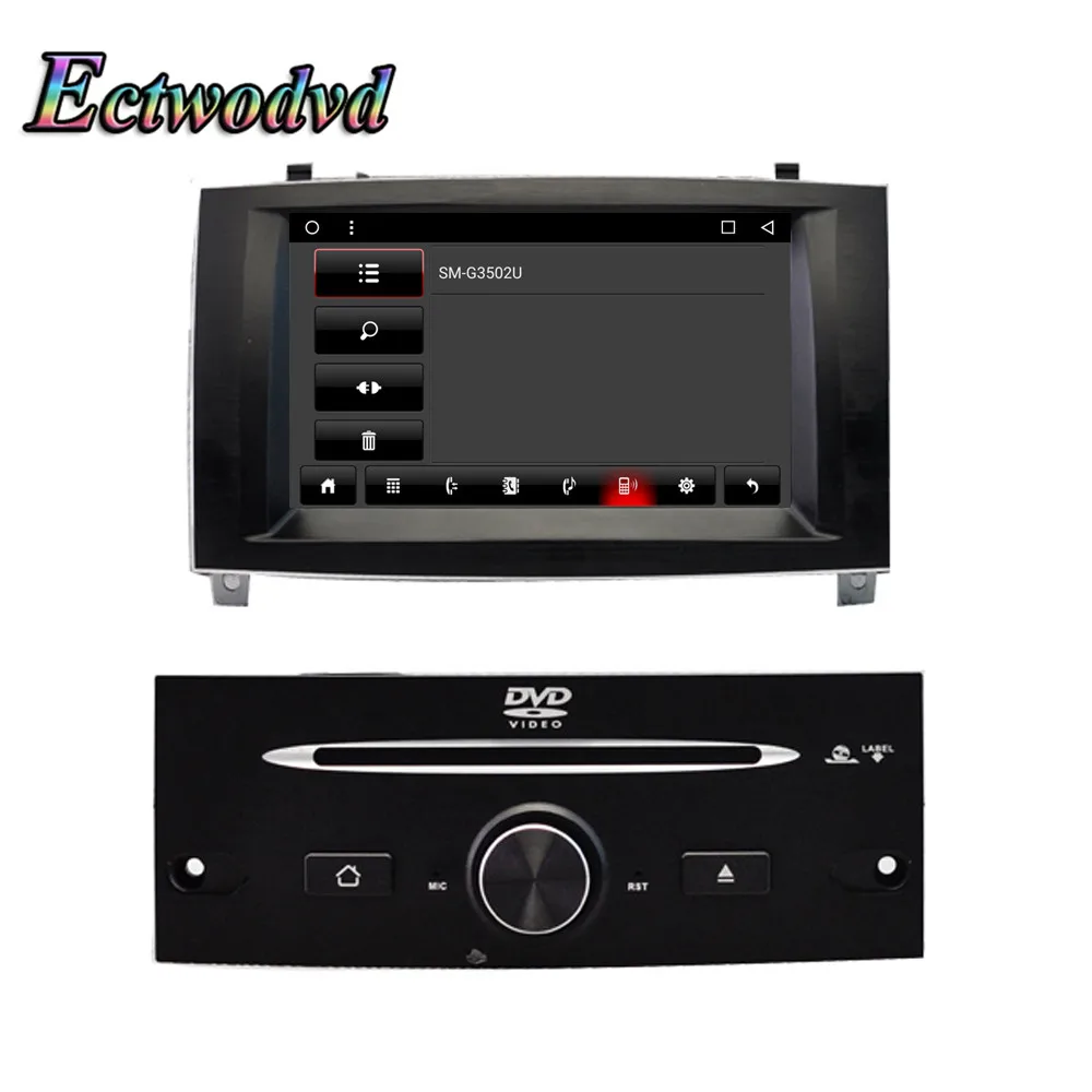 Top Ectwodvd 7inch Octa Core Android 8.1 Car DVD GPS Navigation Radio Stereo for Peugeot 407 2004 2005 2006 2007 2008 2009 2010 4