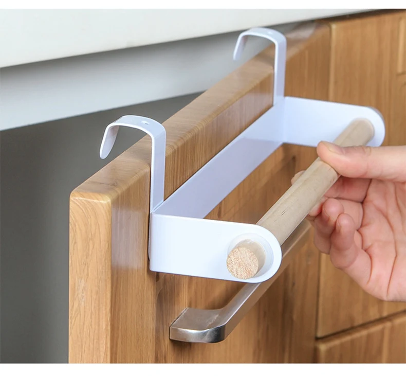 Дверь шкафа мета вешалка для полотенец штамповка настенная вешалка для полотенец Полотенце органайзер для кухонных принадлежностей рулон бумаги оберточная полка для пленки
