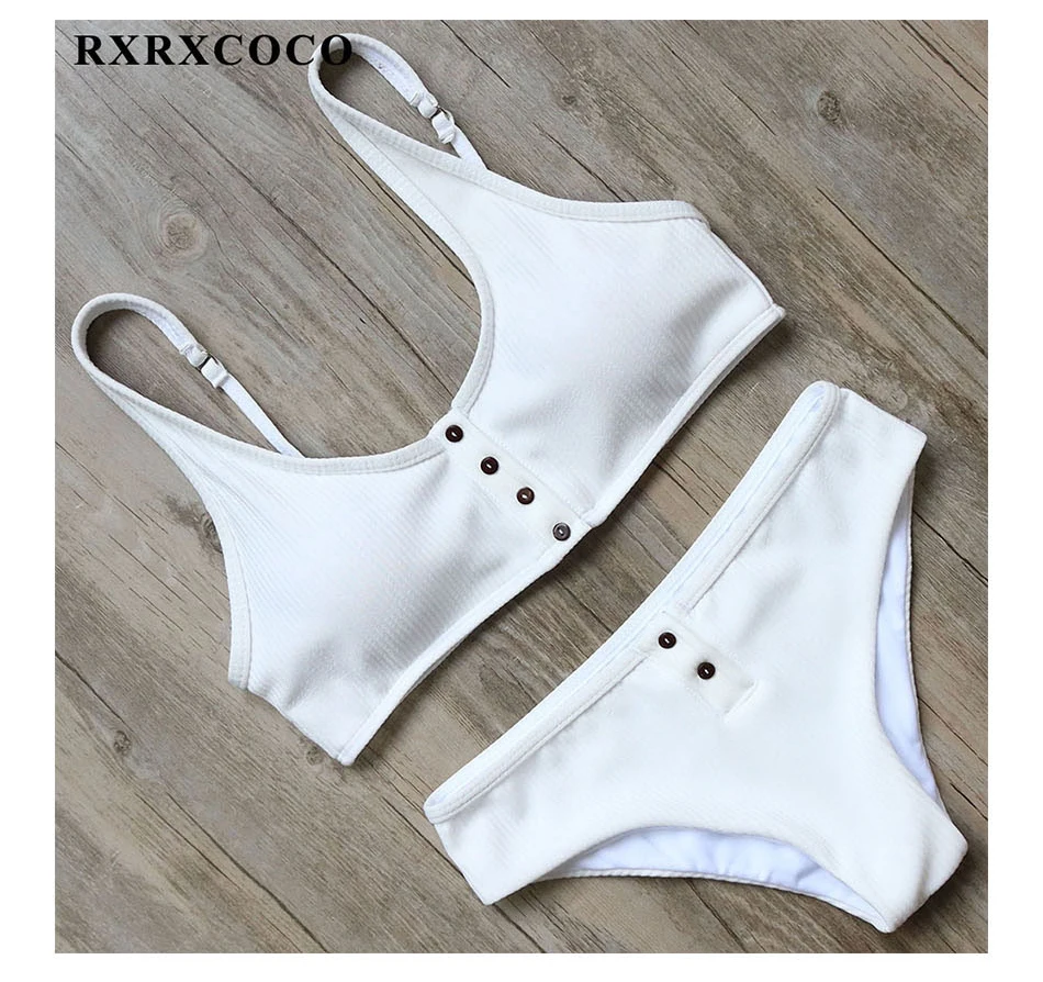 RXRXCOCO, Хит, бикини, купальник для женщин, Maillot De Bain Femme,, сексуальный комплект бикини, на пуговицах, купальник для женщин, купальник, пляжная одежда