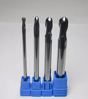 

Long shank length 100mm Ø 4mm 6mm 8mm 10mm HRC45 R2.0 R3.0 R4.0 R5.0 extend Tungsten Carbide Ball Nose End Mills milling