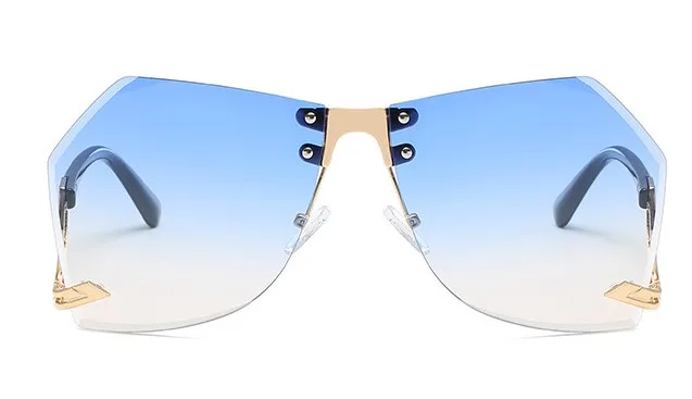 CCSPACE, 8 цветов, 32 г, нестандартные бескаркасные солнцезащитные очки для женщин, градиентная оправа из сплава, Брендовые очки, дизайнерские модные женские оттенки 45360