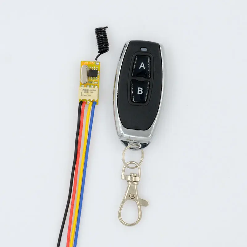 

Smart Remote Control Switch 3.7V 4.5V 5V 6V 7.4V 9V 12V Relay Contact Wireless Switch Learning ASK Portable LED Remote Lighting