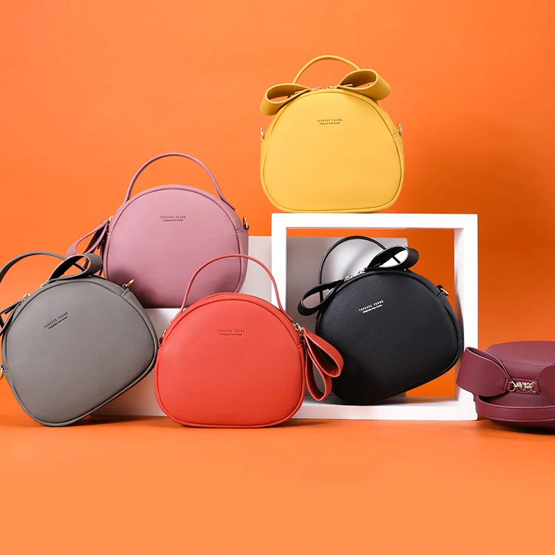  Geometrical Circular Women Shoulder Bag Leather Women's Crossbody Messenger Bags Sac Female Round B - 32967776062