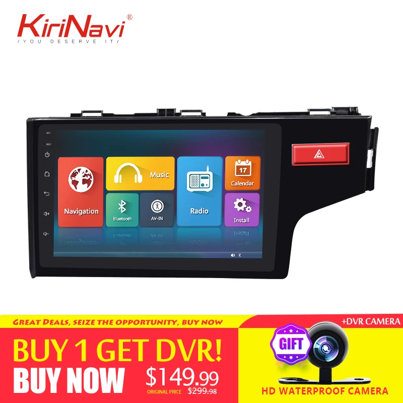 

KiriNavi 2 Din Car Radio For Honda Fit Android 9" Touch screen DVD Auto Audio GPS Multimedia Navigation System Bluetooth