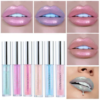 

1pc Hot Glitter Shimmer Liquid Gloss Long Lasting Moisturizer Lip Gloss Tint Cosmetics Nutritious Shimmer Liquid Lipstick TSLM2