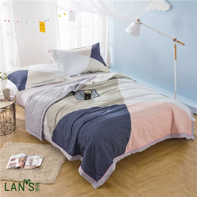 2017 Causal Simple Printed Summer Quilts 100 Washable Cotton 2017 Causal Simple Printed Summer Quilts 100 Washable Cotton Duvets Thin Blankets With Pillowcase Bedspreads