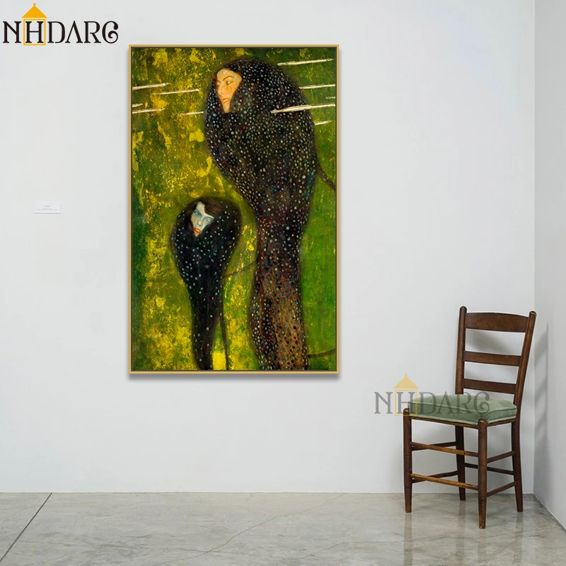 Водные Нимфы Silverfish Artist Gustav Klimt классические художественные работы на холсте художественная живопись плакат и печать, Картина Настенная для домашнего декора