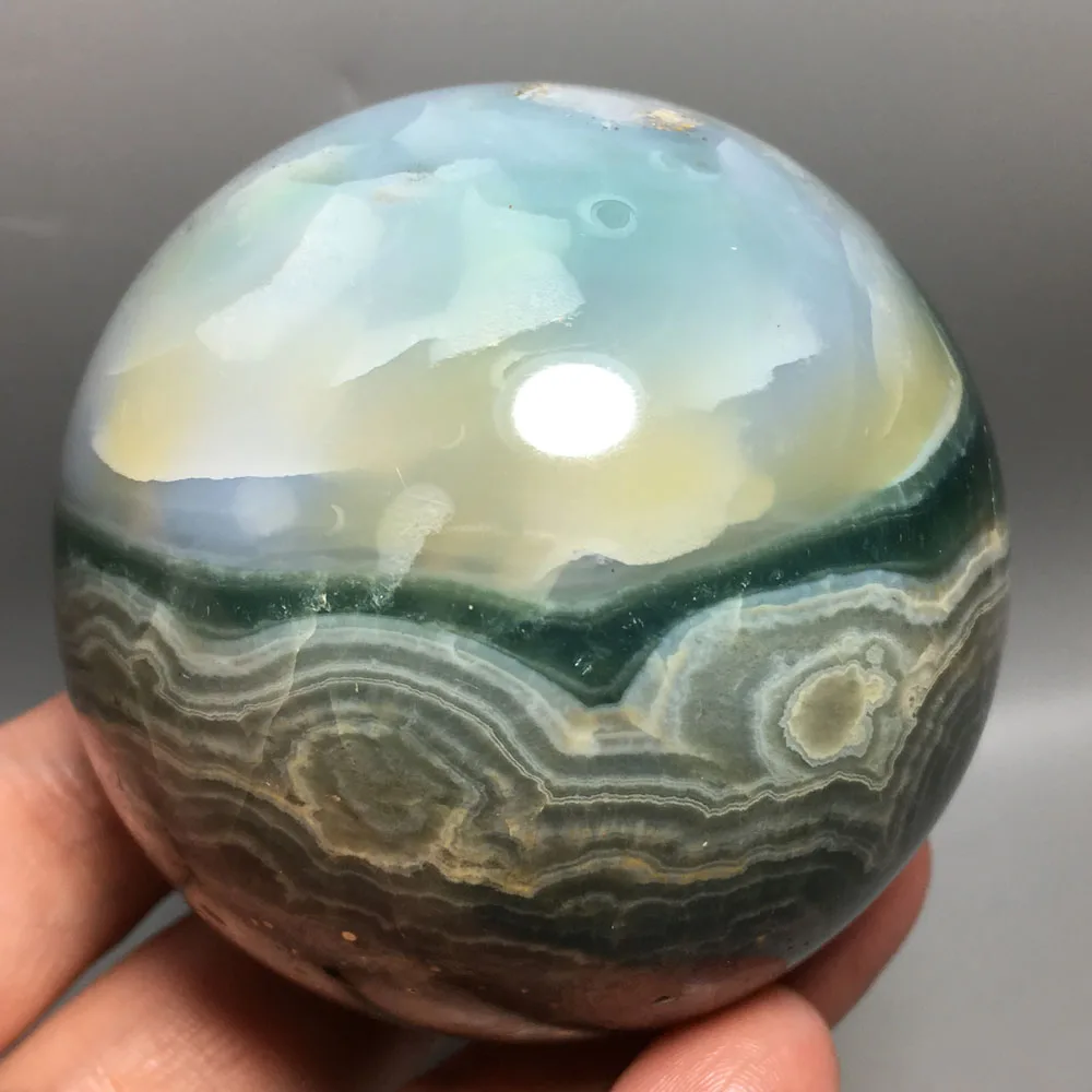 

508g NATURAL Ocean Jasper BALL HEALING mineral crystals healing stones