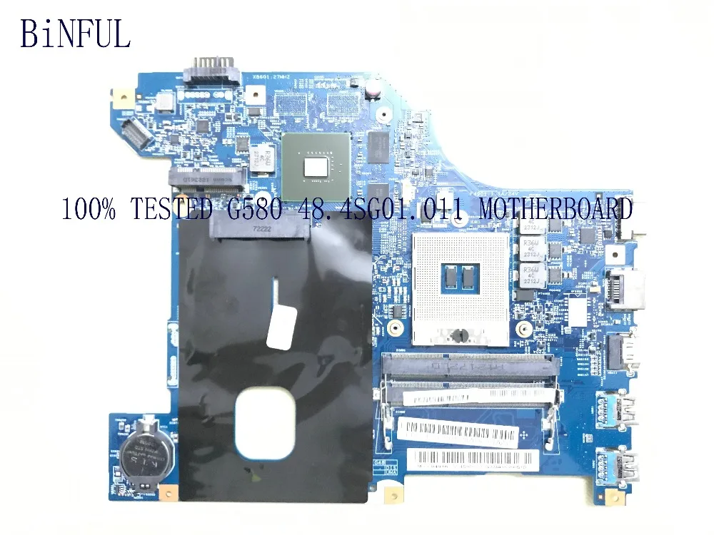 BiNFUL 100% سوبر 48.4SG01.011 G580 استبدال محمول motherbord + غرفة التبريد = ل lenovo G580 48.4WQ02.011 اللوحة المحمول