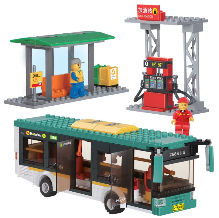Child Transportation Building Block Set Compatible with City Tour Bus