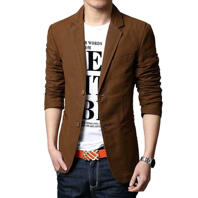 

Autumn Spring Men Singer Casual Blazer Jacket Korean Slim Fit Cotton 2 Buttons Suit Patchwork Shoulder Coat Plus Size 5XL 6XL