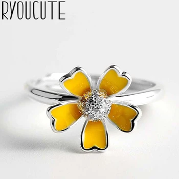 

Fashion Bijoux Silver Color Zirconia Flower Rings for Women Gift Ladies Adjustable Size Antique Rings Anillos